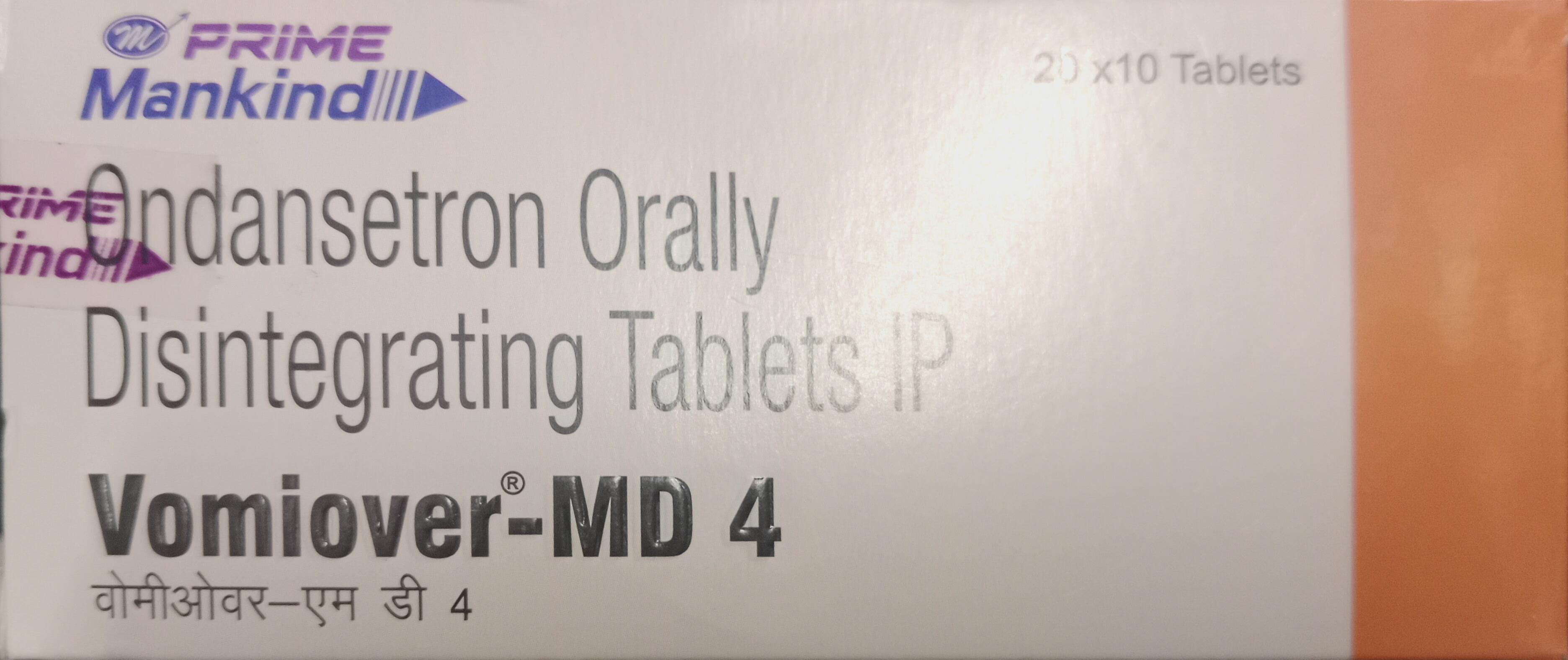 Vomiover md 4 mg tab 10 tab prime mankind